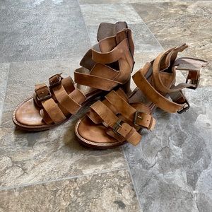 FP Leather Gladiator Flats